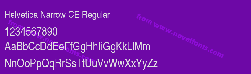 Helvetica Narrow CE RegularPreview