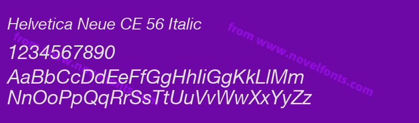 Helvetica Neue CE 56 ItalicPreview