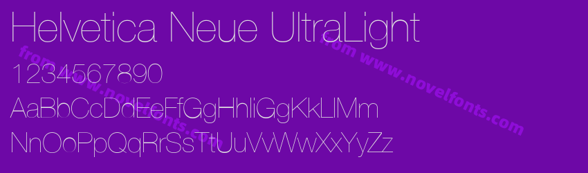 Helvetica Neue UltraLightPreview