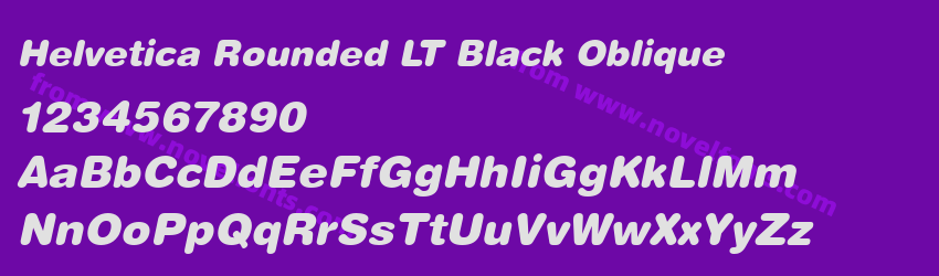 Helvetica Rounded LT Black ObliquePreview