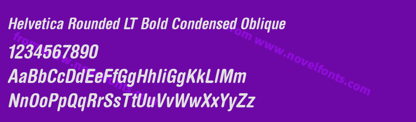 Helvetica Rounded LT Bold Condensed ObliquePreview