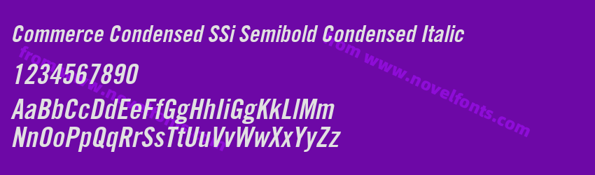 Commerce Condensed SSi Semibold Condensed ItalicPreview