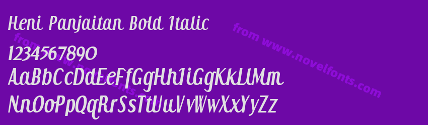 Heni Panjaitan Bold ItalicPreview