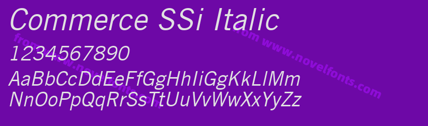 Commerce SSi ItalicPreview