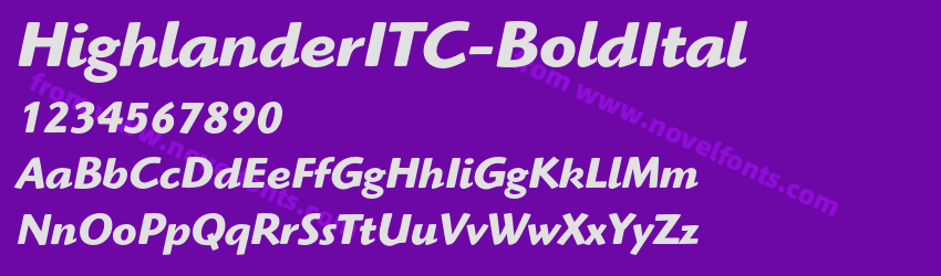 HighlanderITC-BoldItalPreview