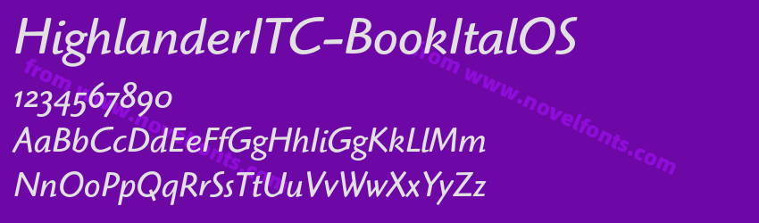 HighlanderITC-BookItalOSPreview