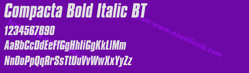 Compacta Bold Italic BTPreview