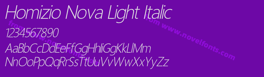 Homizio Nova Light ItalicPreview