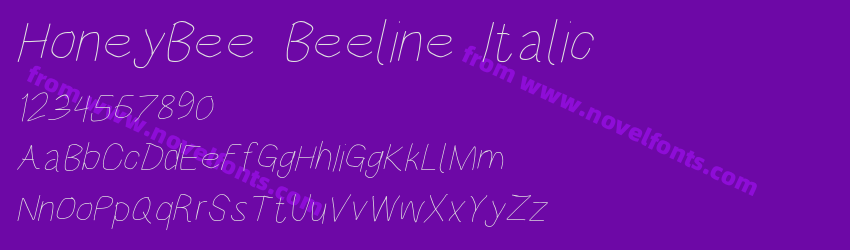 HoneyBee Beeline ItalicPreview