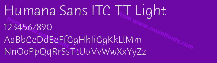 Humana Sans ITC TT LightPreview