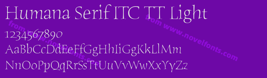 Humana Serif ITC TT LightPreview