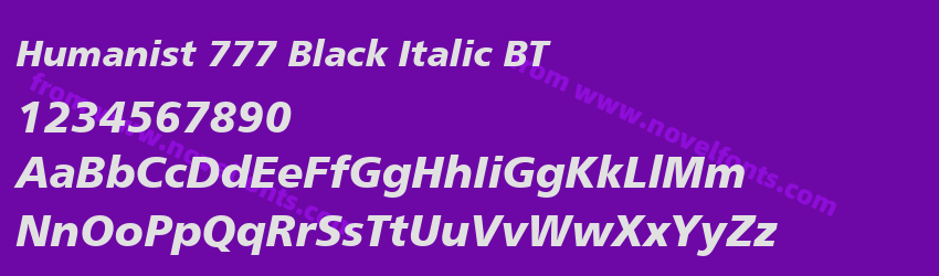 Humanist 777 Black Italic BTPreview