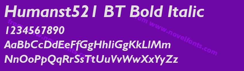 Humanst521 BT Bold ItalicPreview