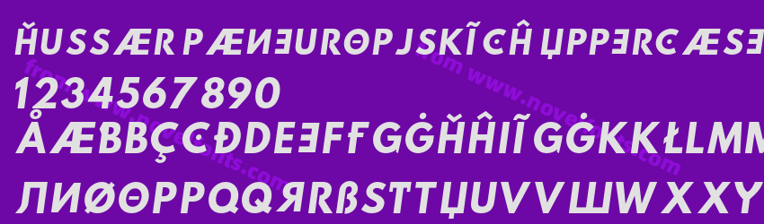 Hussar Paneuropjskich Uppercase ObliquePreview