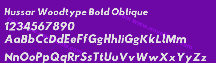 Hussar Woodtype Bold ObliquePreview