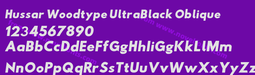 Hussar Woodtype UltraBlack ObliquePreview