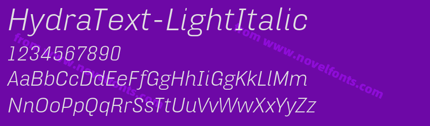 HydraText-LightItalicPreview