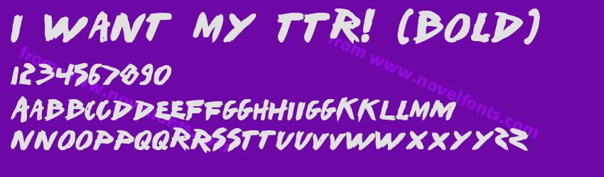 I Want My TTR! (Bold)Preview