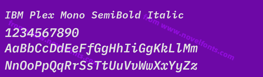 IBM Plex Mono SemiBold ItalicPreview