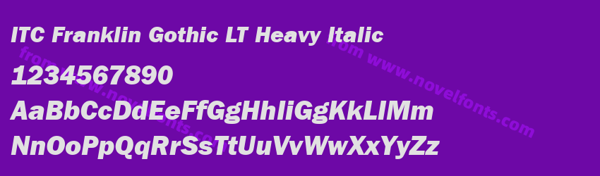 ITC Franklin Gothic LT Heavy ItalicPreview