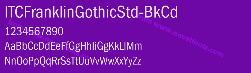 ITCFranklinGothicStd-BkCdPreview