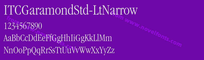 ITCGaramondStd-LtNarrowPreview