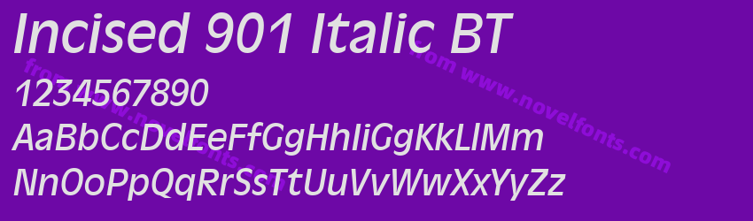 Incised 901 Italic BTPreview