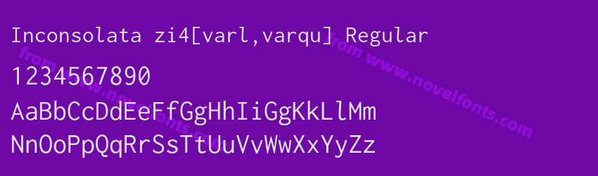 Inconsolata zi4[varl,varqu] RegularPreview