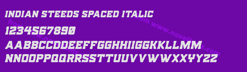 Indian Steeds Spaced ItalicPreview