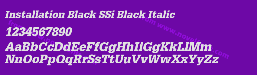 Installation Black SSi Black ItalicPreview