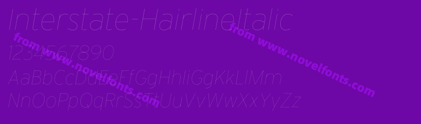 Interstate-HairlineItalicPreview