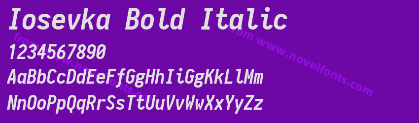 Iosevka Bold ItalicPreview