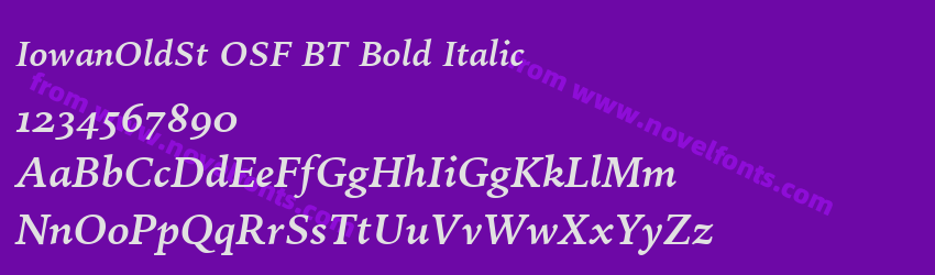 IowanOldSt OSF BT Bold ItalicPreview