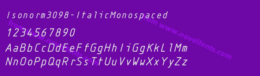 Isonorm3098-ItalicMonospacedPreview