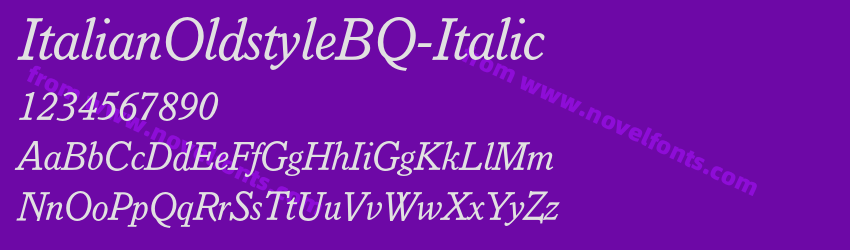 ItalianOldstyleBQ-ItalicPreview