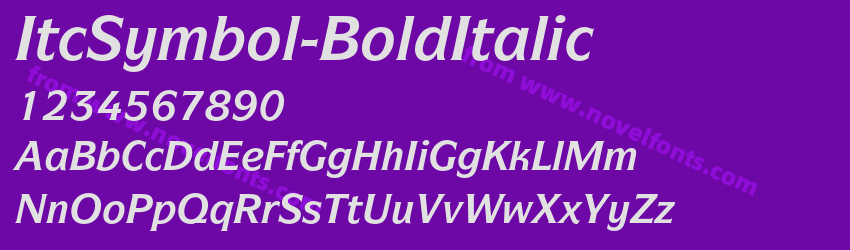 ItcSymbol-BoldItalicPreview