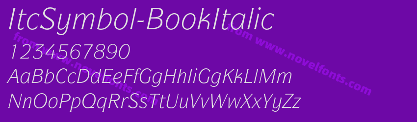 ItcSymbol-BookItalicPreview