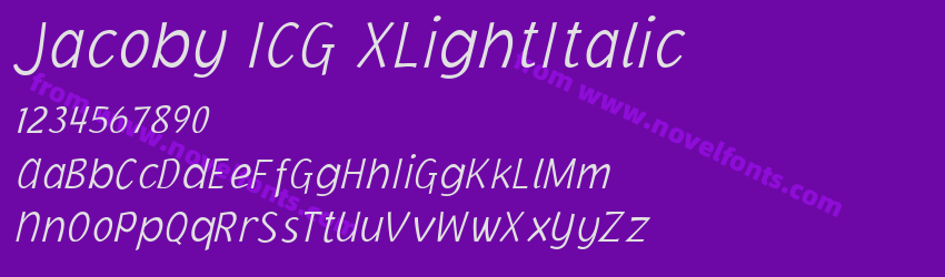 Jacoby ICG XLightItalicPreview