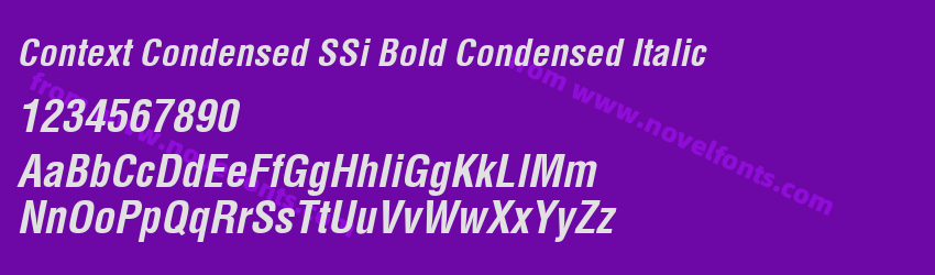 Context Condensed SSi Bold Condensed ItalicPreview