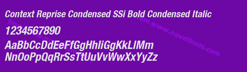 Context Reprise Condensed SSi Bold Condensed ItalicPreview