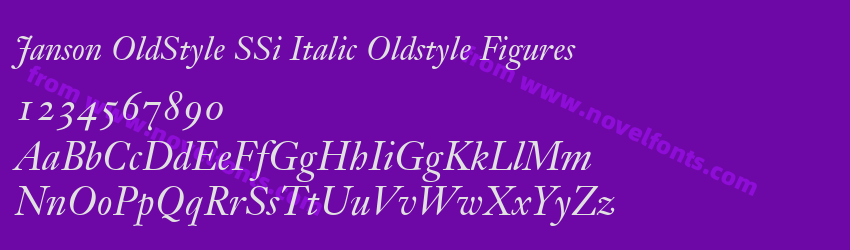 Janson OldStyle SSi Italic Oldstyle FiguresPreview