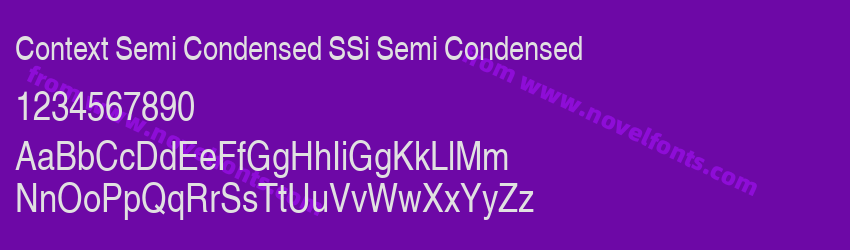 Context Semi Condensed SSi Semi CondensedPreview