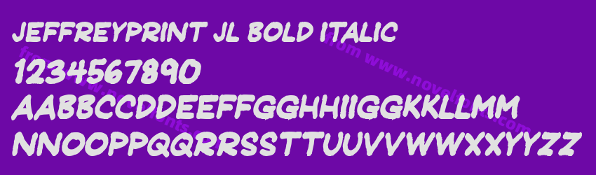 JeffreyPrint JL Bold ItalicPreview