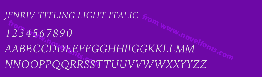 Jenriv Titling Light ItalicPreview