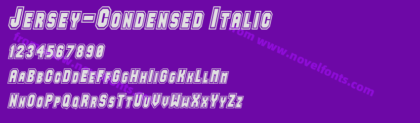 Jersey-Condensed ItalicPreview