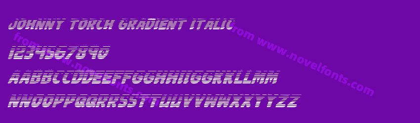 Johnny Torch Gradient ItalicPreview