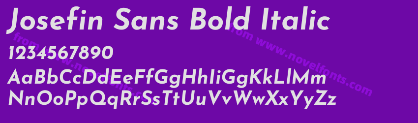 Josefin Sans Bold ItalicPreview