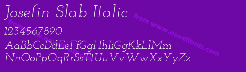 Josefin Slab ItalicPreview