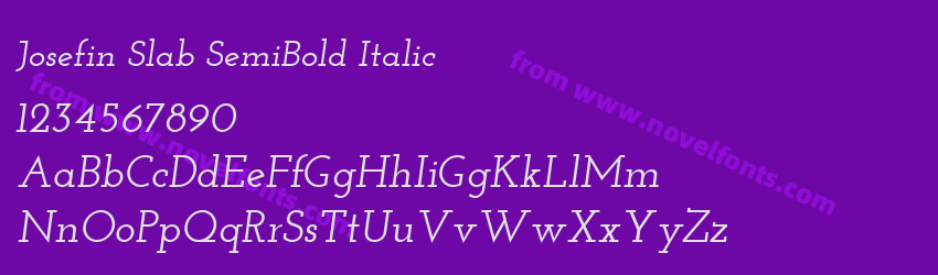 Josefin Slab SemiBold ItalicPreview