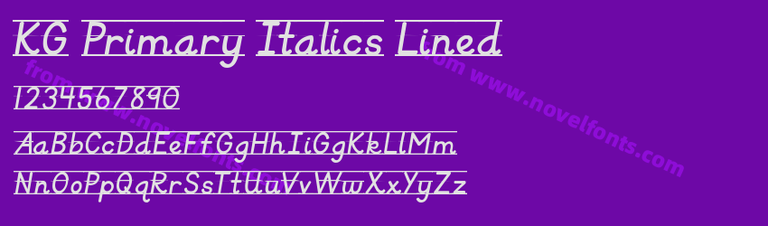 KG Primary Italics LinedPreview